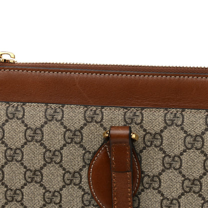 Gucci GG Supreme Monogram Medium Zippered Bucket Tote Beige Tuscany 12 of 13
