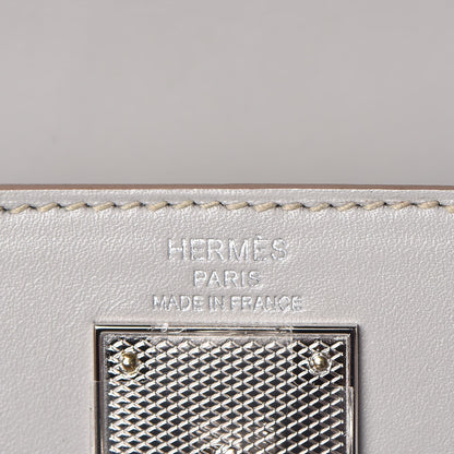 Hermes Tadelakt Kelly Sellier Guilloche 28 Gris Perle 28 of 36