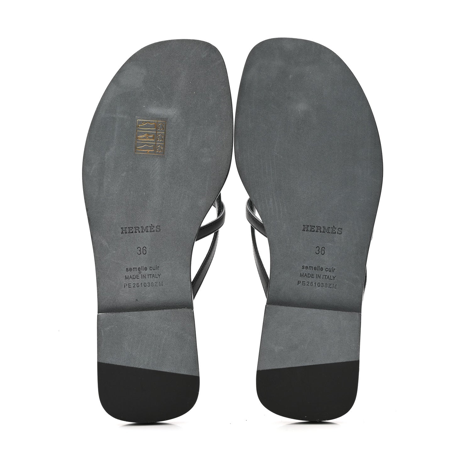 Calfskin Miss Sandals 36 Black