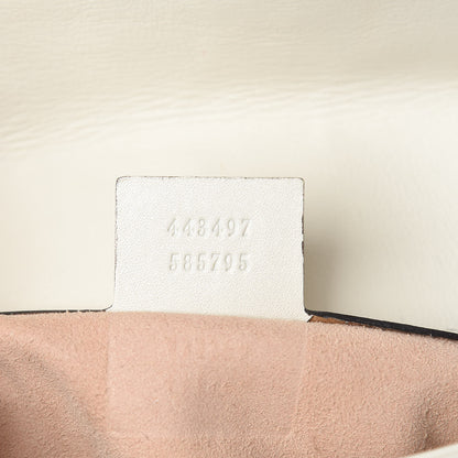 Gucci Calfskin Matelasse Small GG Marmont Shoulder Bag White 9 of 11