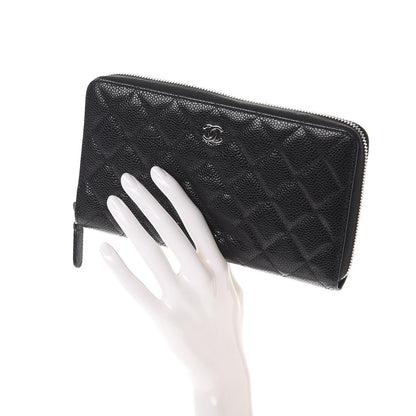 Chanel Caviar Quilted Large Zip Around Organizer Wallet Black 2 of 8