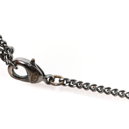 Chanel Baguette Crystal Large CC Pendant Necklace Silver 4 of 5