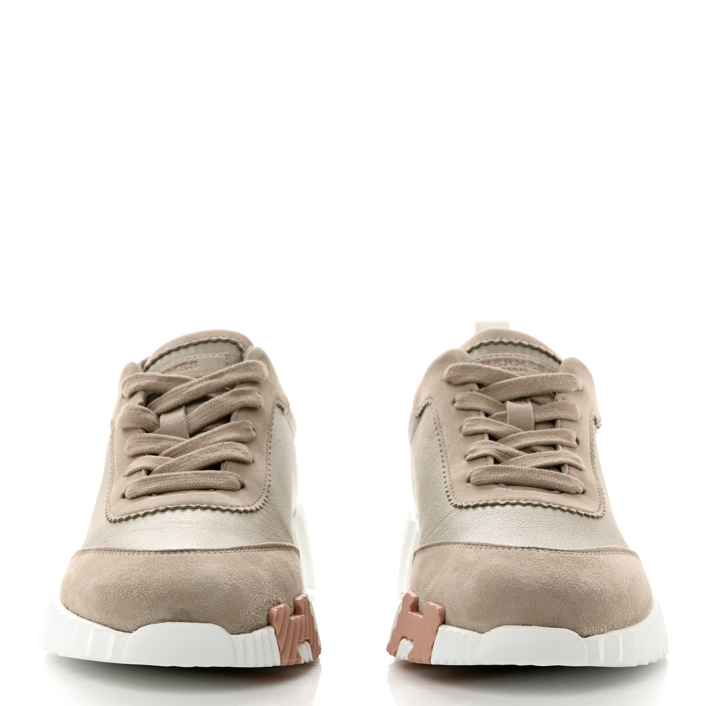 Sport Goatskin Suede Goatskin Womens Bouncing Sneakers 36 Beige Esquisse