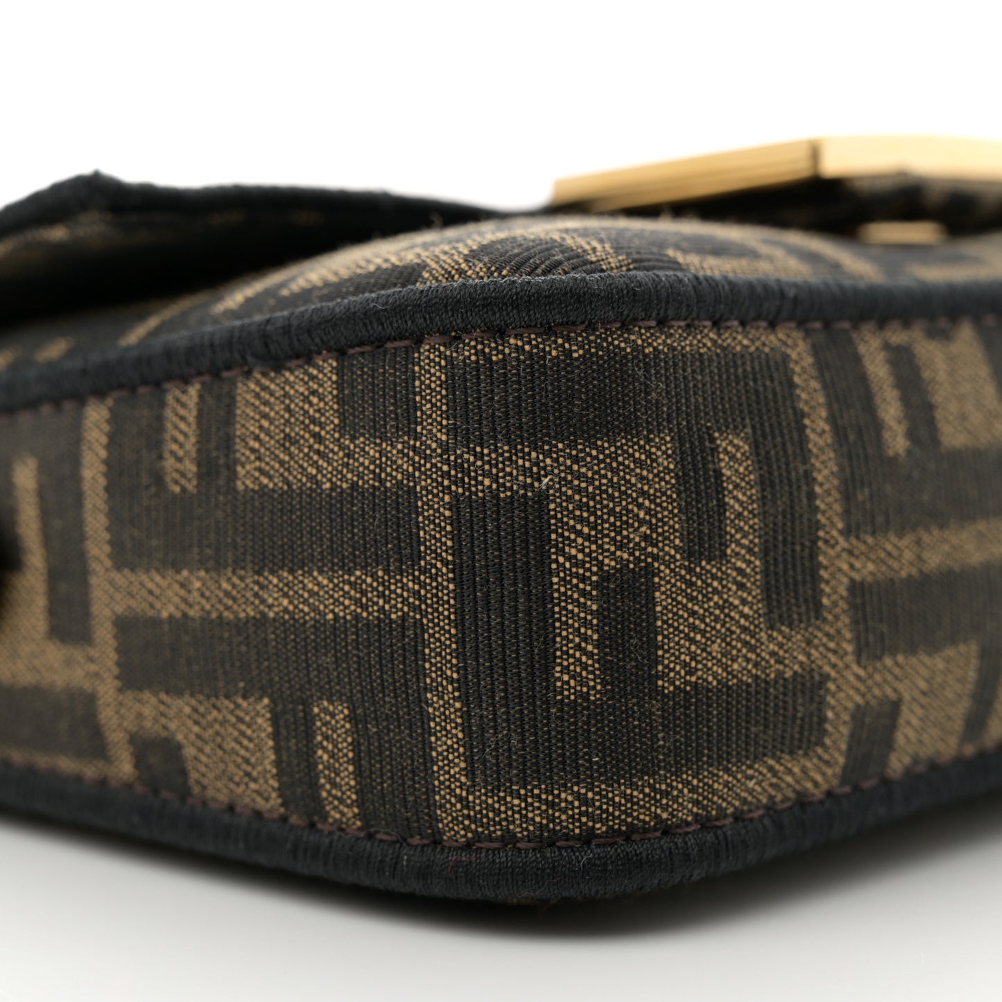 Fabric Jacquard FF 1974 Mini Baguette Tobacco Moro Black