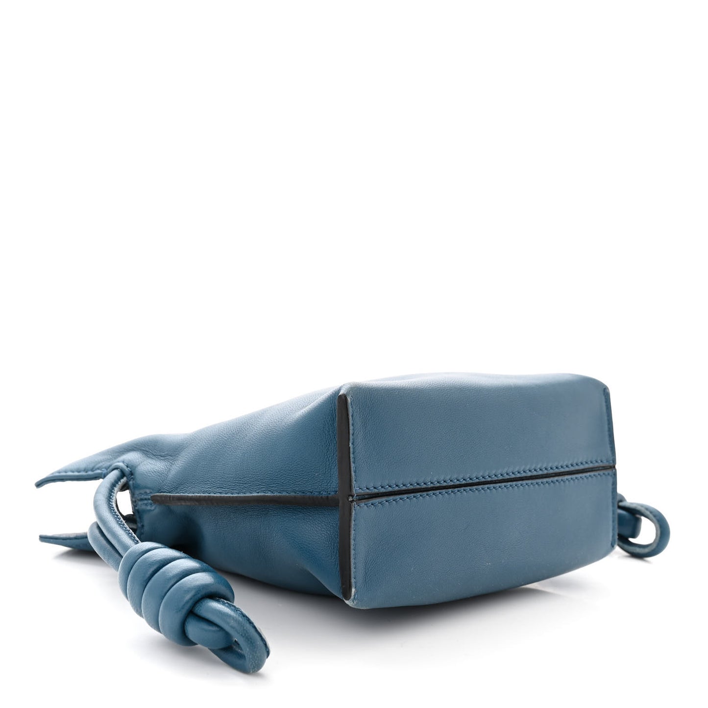 Calfskin Mini Flamenco Knot Crossbody Bag Indigo