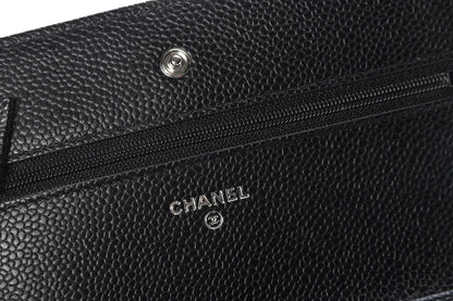 Chanel Caviar Quilted Wallet On Chain WOC Black 5 of 9