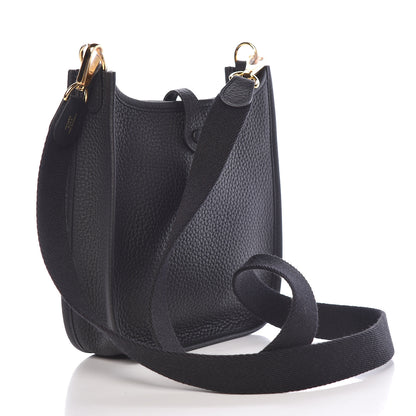 Hermes Taurillon Clemence Evelyne TPM Black 3 of 11