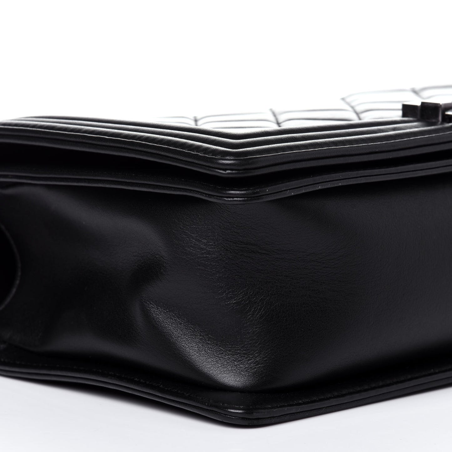 Calfskin Quilted New Medium Boy Flap Black