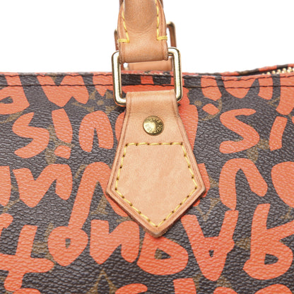 Louis Vuitton Monogram Graffiti Speedy 30 Orange 14 of 16