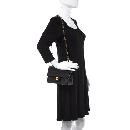 Chanel Lambskin Quilted Small Double Flap Black 2 of 10