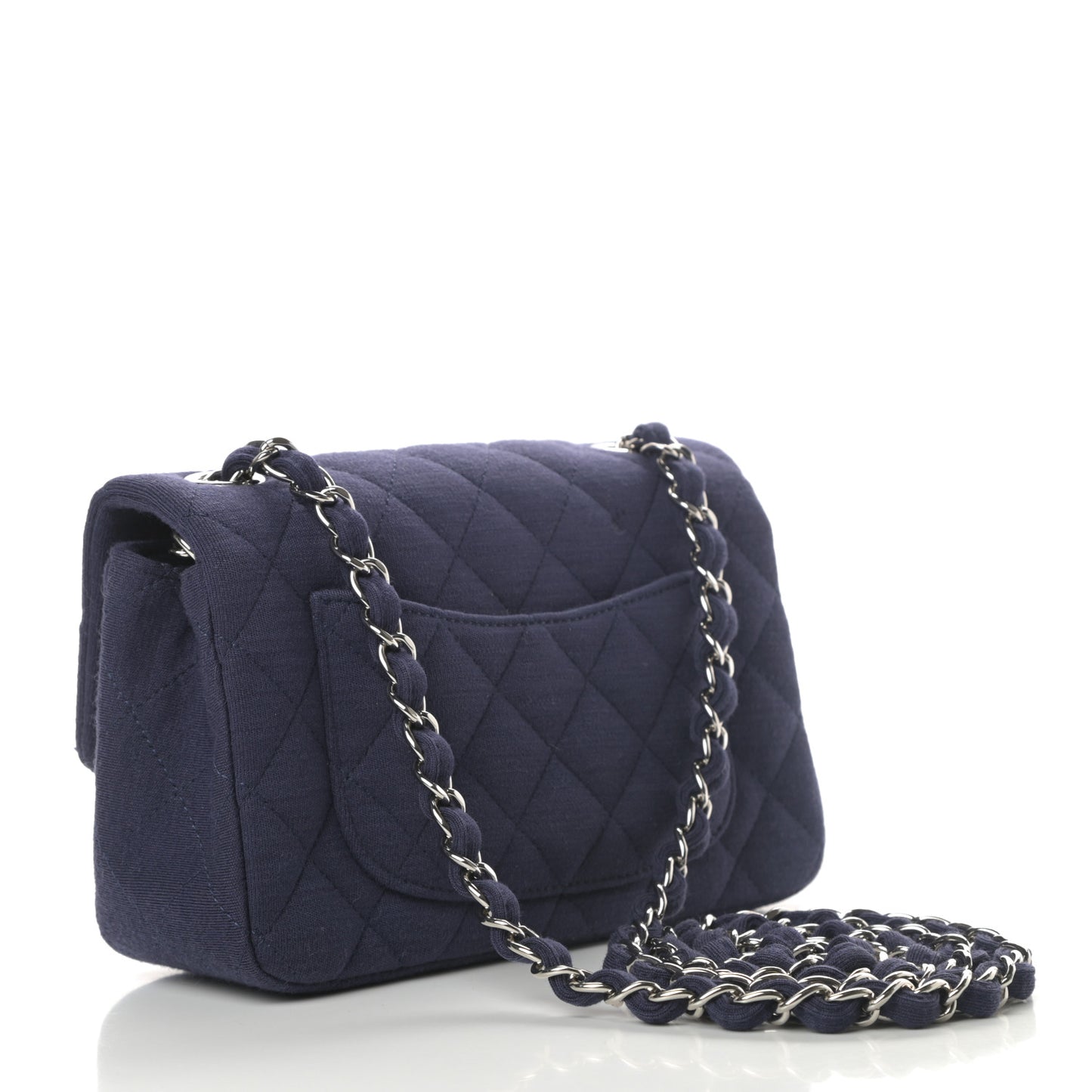 Jersey Quilted Mini Rectangular Flap Navy