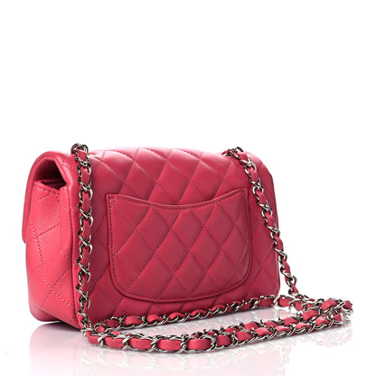 Chanel Lambskin Quilted Mini Rectangular Flap Pink 2 of 9