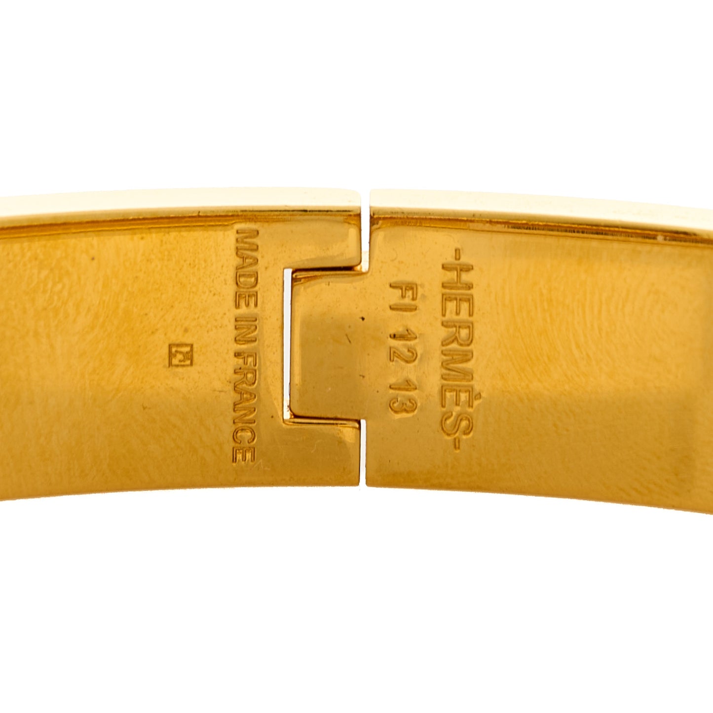 Enamel Narrow Clic Clac H Bracelet GM White