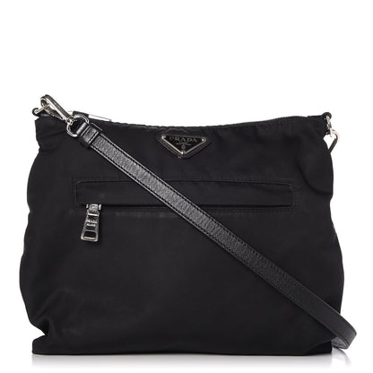 Prada Nylon Saffiano Flat Messenger Bag Black 1 of 13