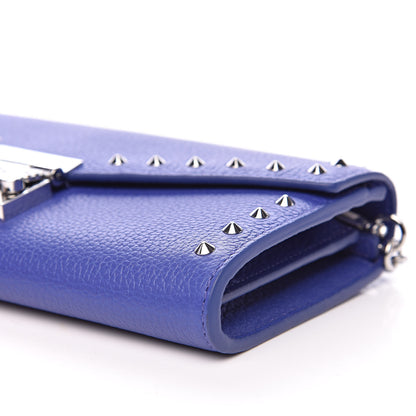 MCM Calfskin Studded Patricia Wallet On Chain Spectrum Blue 8 of 9