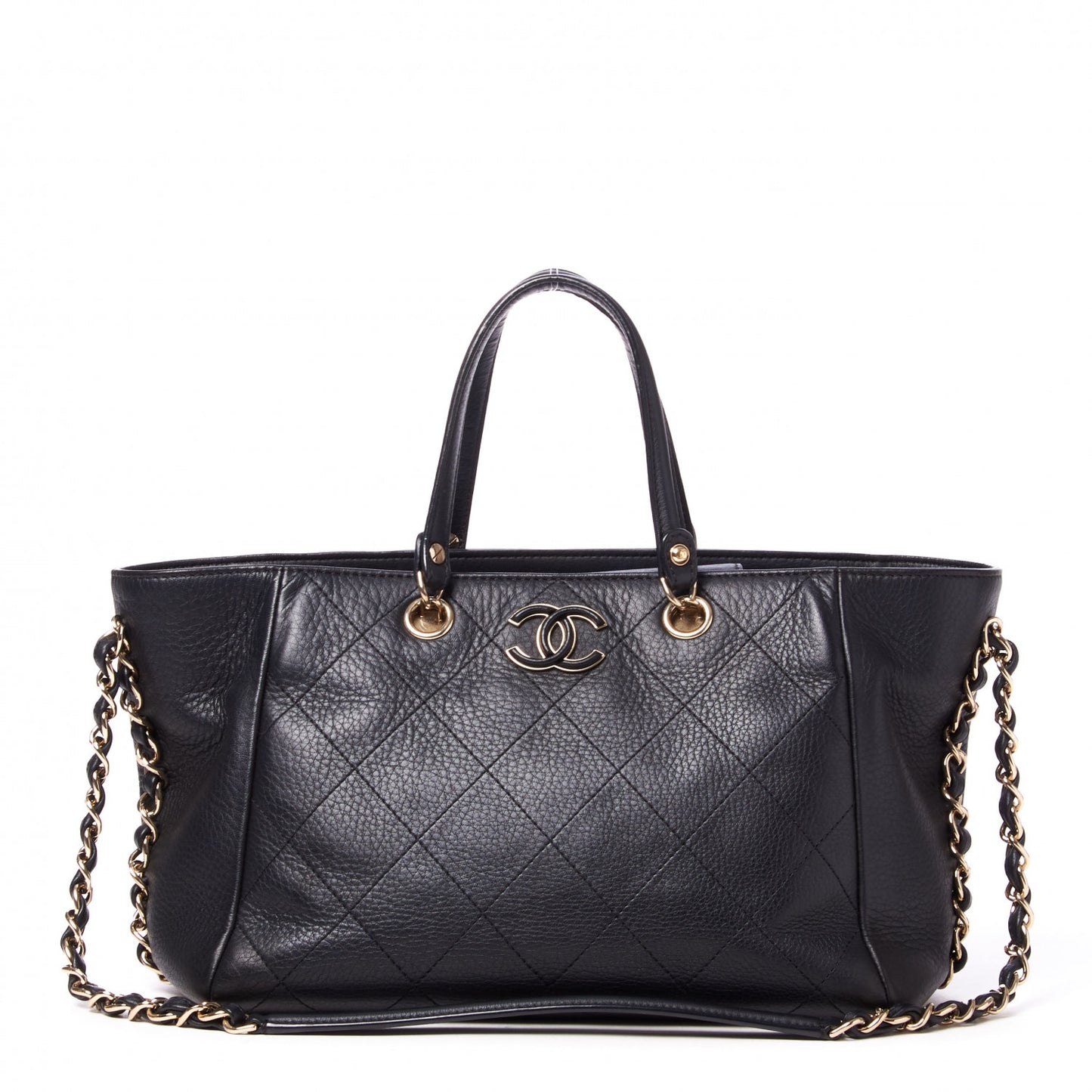 Bullskin Stitched Small Shopping Tote Black