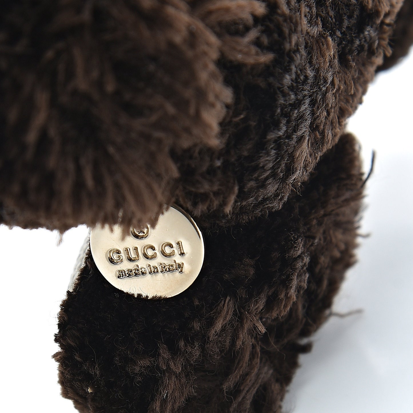 GG Supreme Monogram Lulu French Poodle Bag Charm Brown