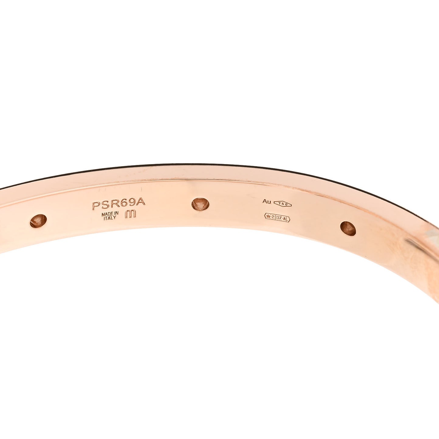 18K Rose Gold 12 Diamond B.Zero1 Essential Bangle Bracelet M
