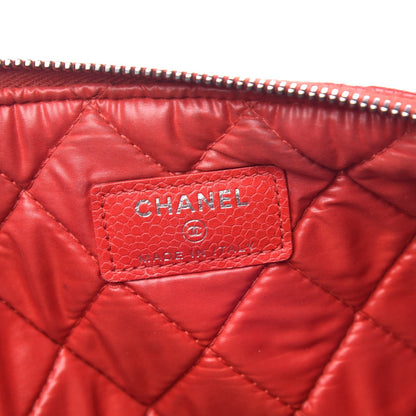 Chanel Caviar Large Cosmetic Case Red 6 of 11