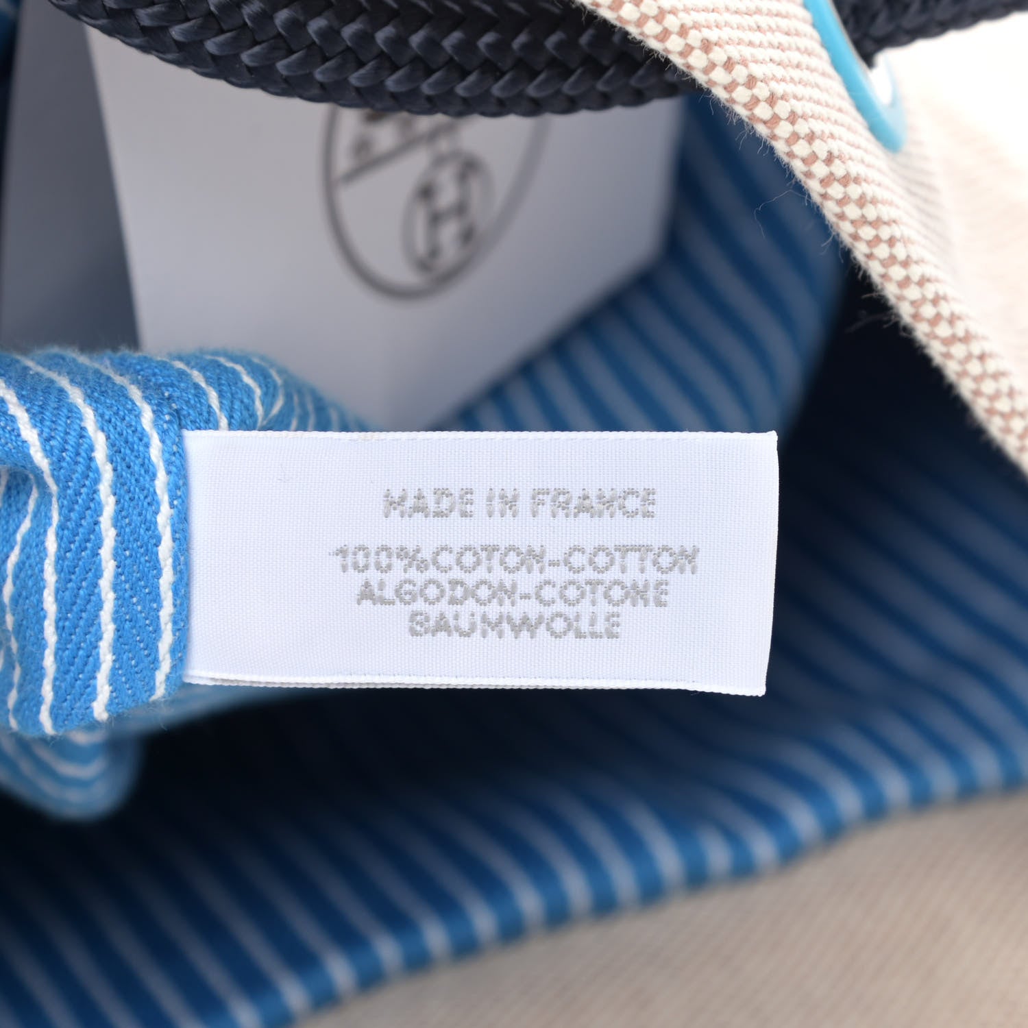 Hermes Toile H Canvas Under The Waves Drawstring Duffle Bag 7 of 10