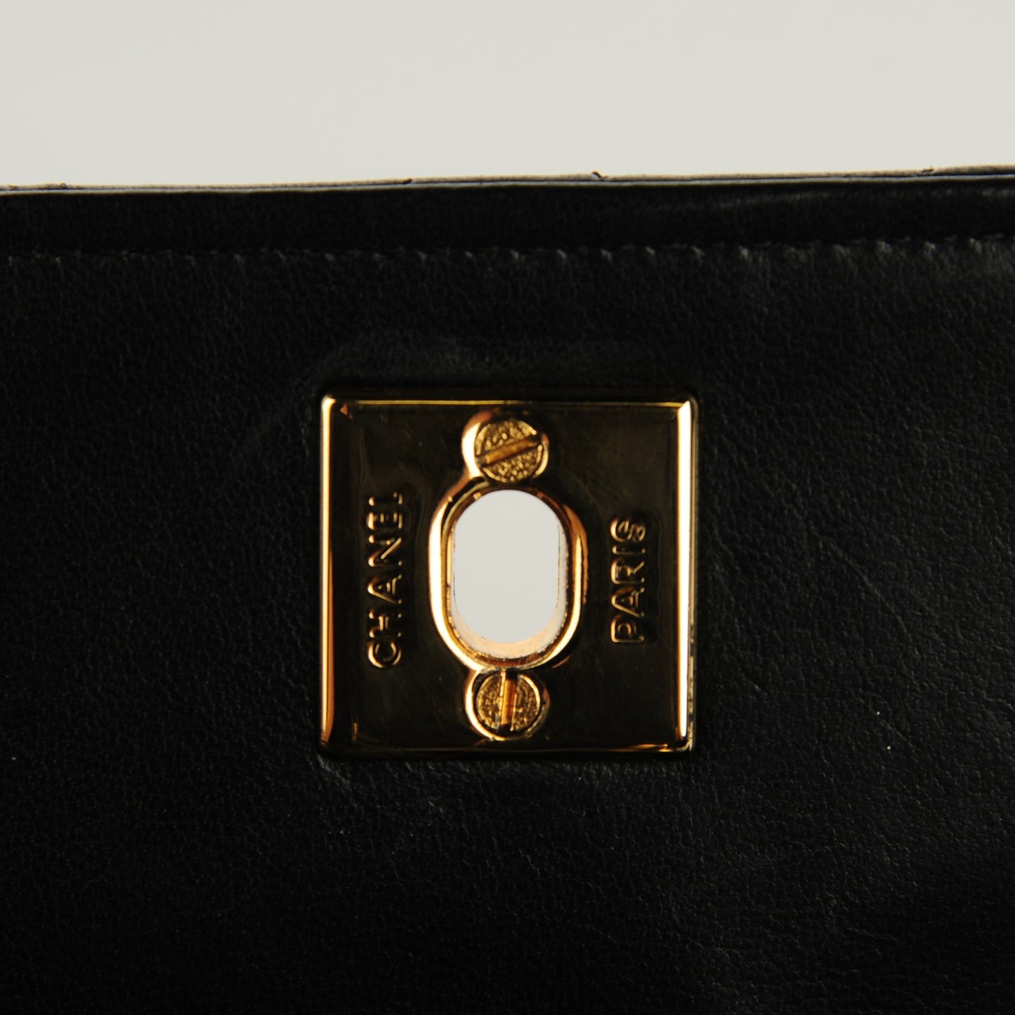 Lambskin Quilted Mini Rectangular Flap Black
