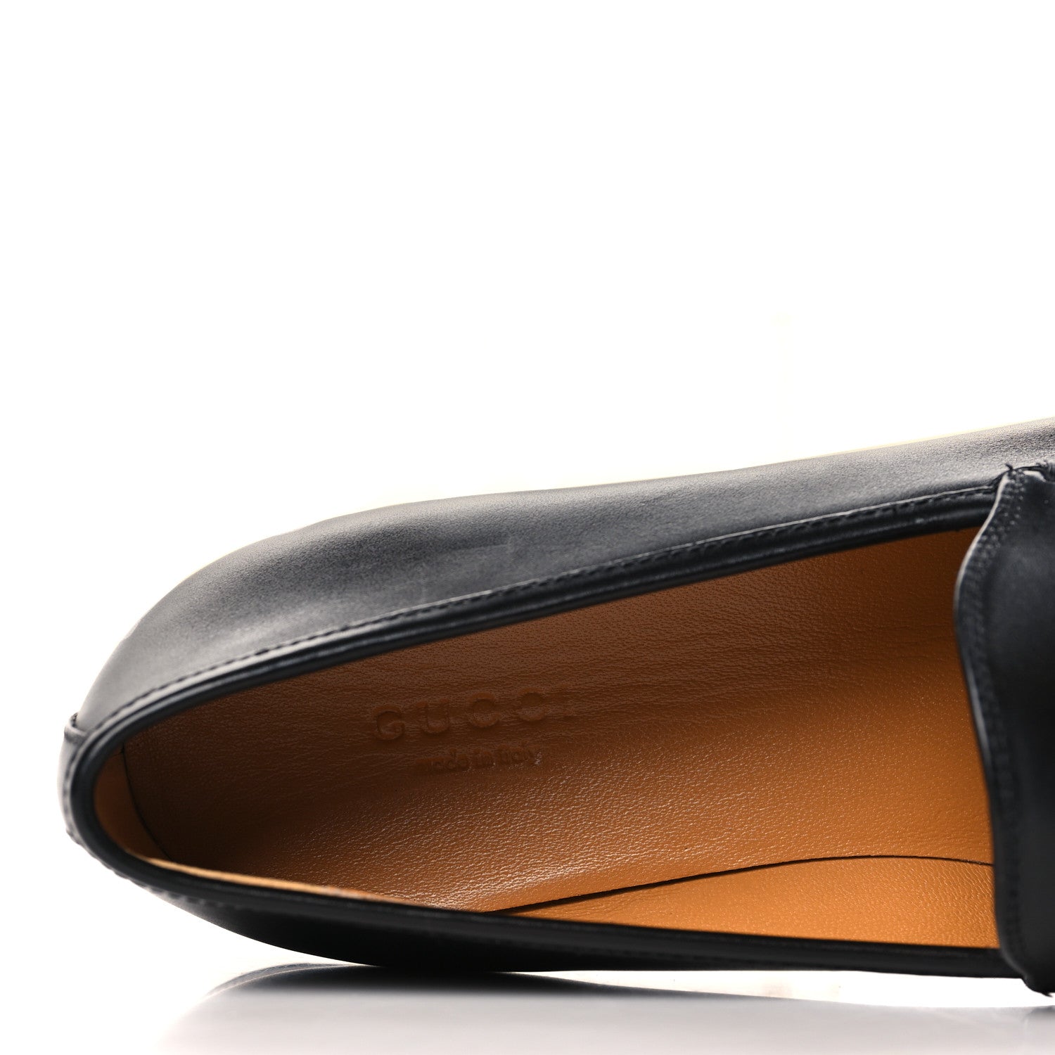 Gucci Calfskin Womens Jordaan Loafers 39.5 Black 7 of 8