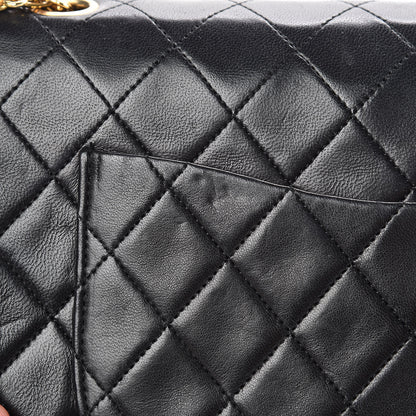 Chanel Lambskin Quilted Medium Double Flap Bijoux Chain Black 11 of 14