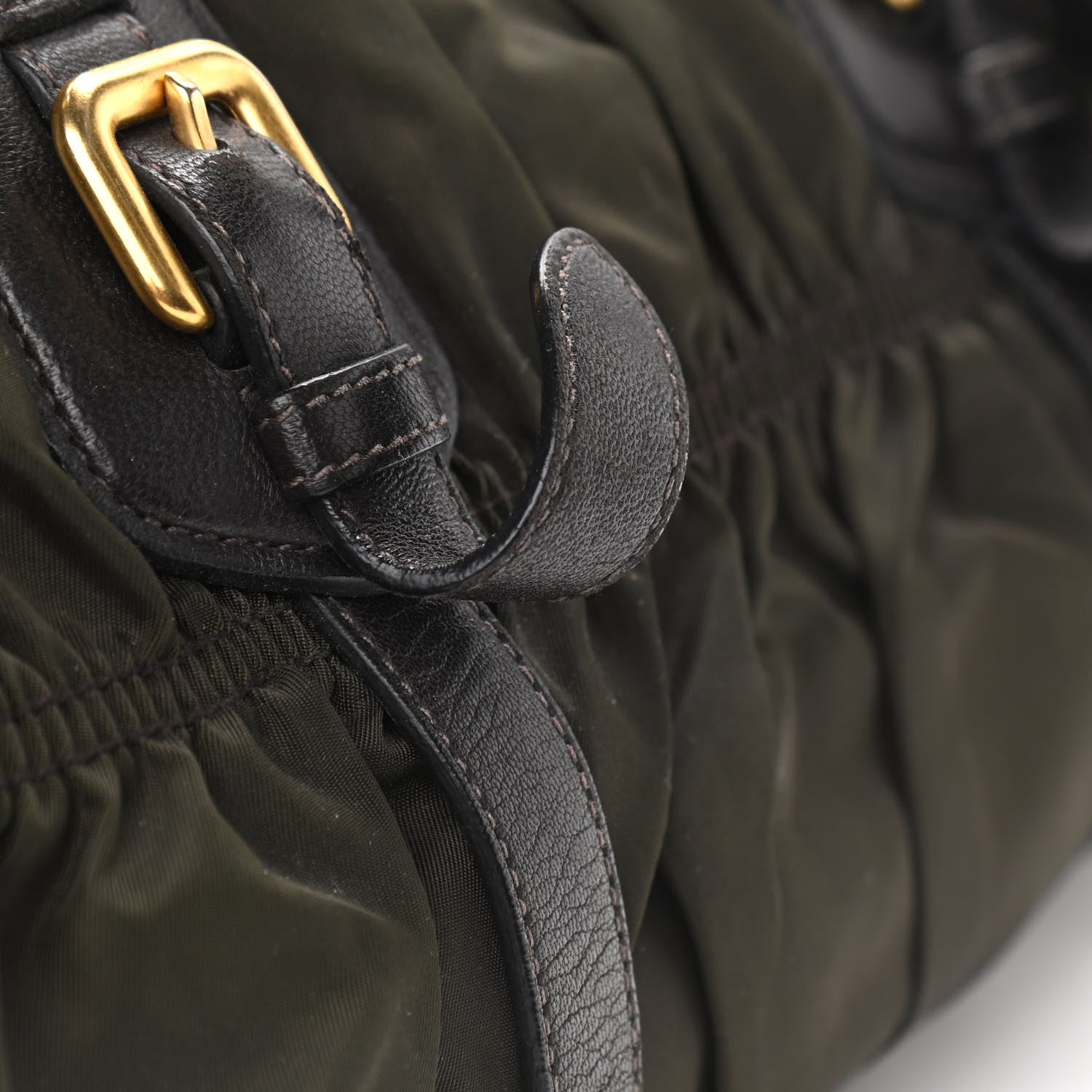 Prada Tessuto Nylon Gaufre Shopping Satchel Fumo 10 of 14
