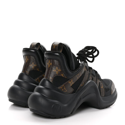 Louis Vuitton Calfskin Patent Monogram LV Archlight Sneakers 38 Black 4 of 9