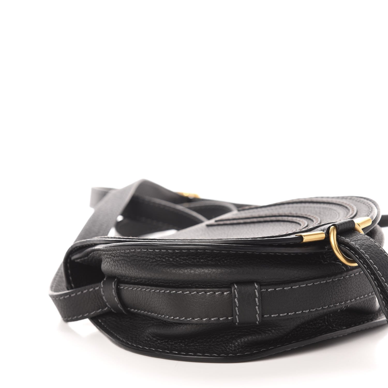 Chloe Calfskin Mini Marcie Round Crossbody Bag Black 8 of 12