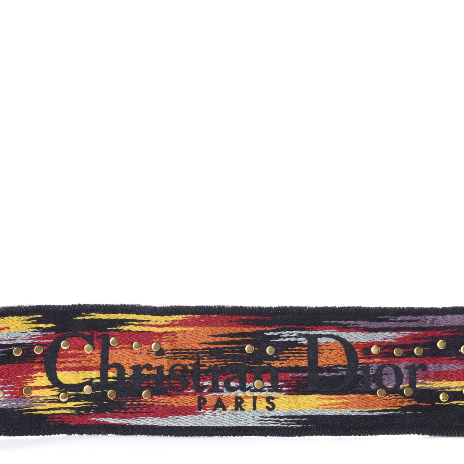 Christian Dior Canvas Embroidered Studded Rainbow J’Adior Shoulder Strap 4 of 4