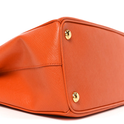 Prada Saffiano Lux Small Galleria Double Zip Tote Papaya 8 of 10