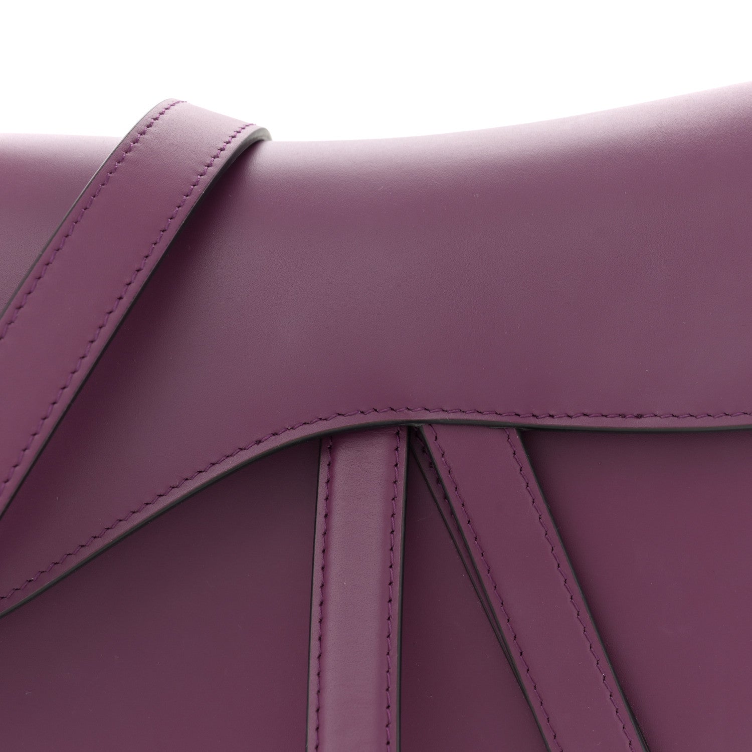 Christian Dior Calfskin Saddle Bag Purple 8 of 12