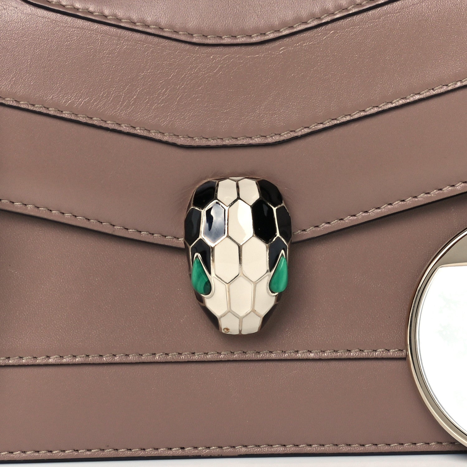 Bulgari Calfskin Serpenti Forever Crossbody Bag Dark Beige 10 of 12