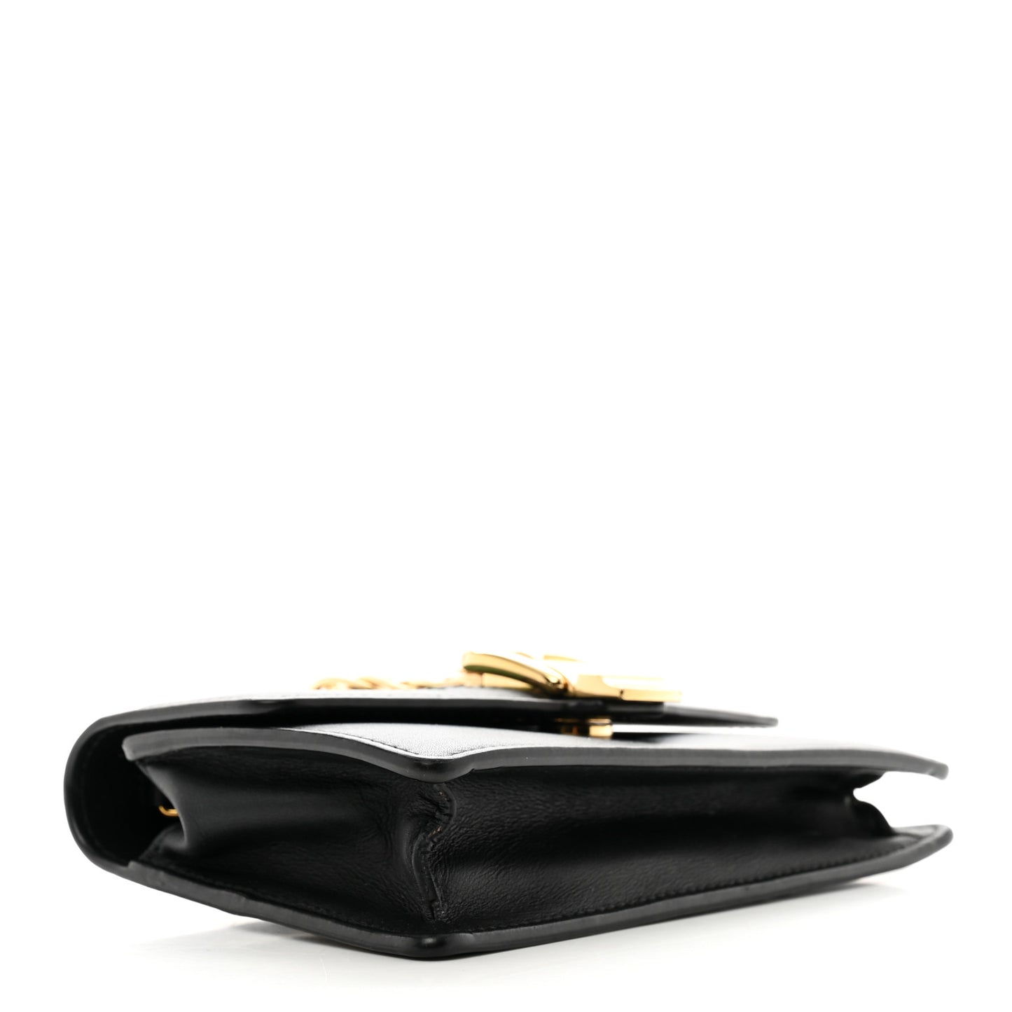 Calfskin Super Mini Sylvie Chain Shoulder Bag Black