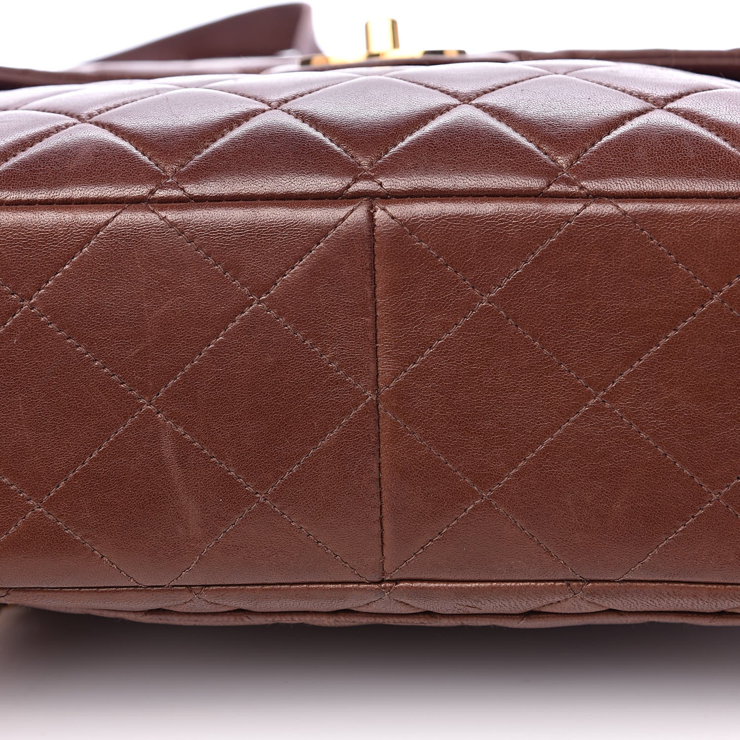 Chanel Lambskin Quilted Backpack Brown 17 of 20