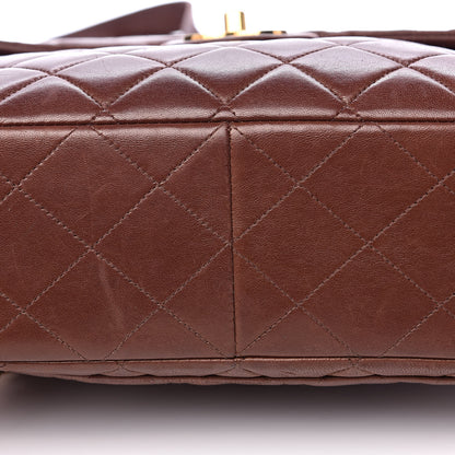 Chanel Lambskin Quilted Backpack Brown 17 of 20