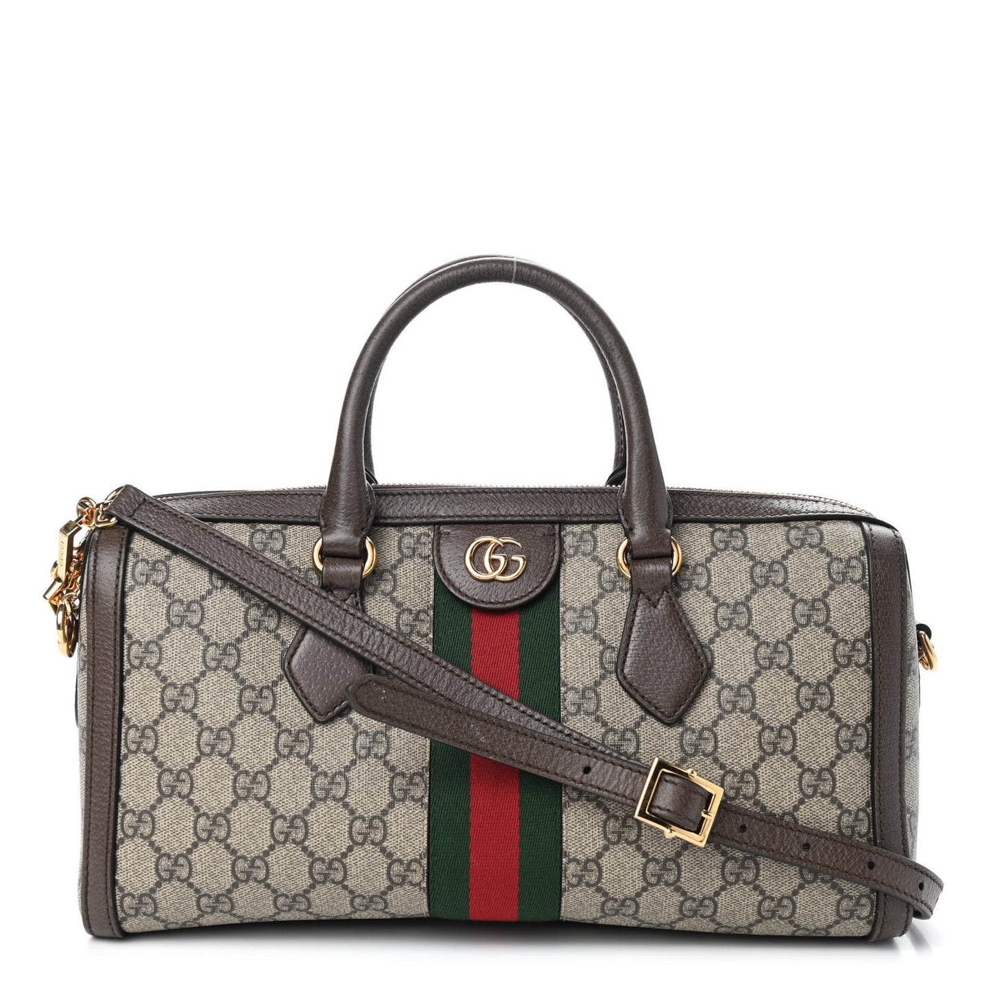 GG Supreme Monogram Web Medium Ophidia Boston Brown