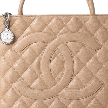 Chanel Caviar Quilted Medallion Tote Beige 12 of 12