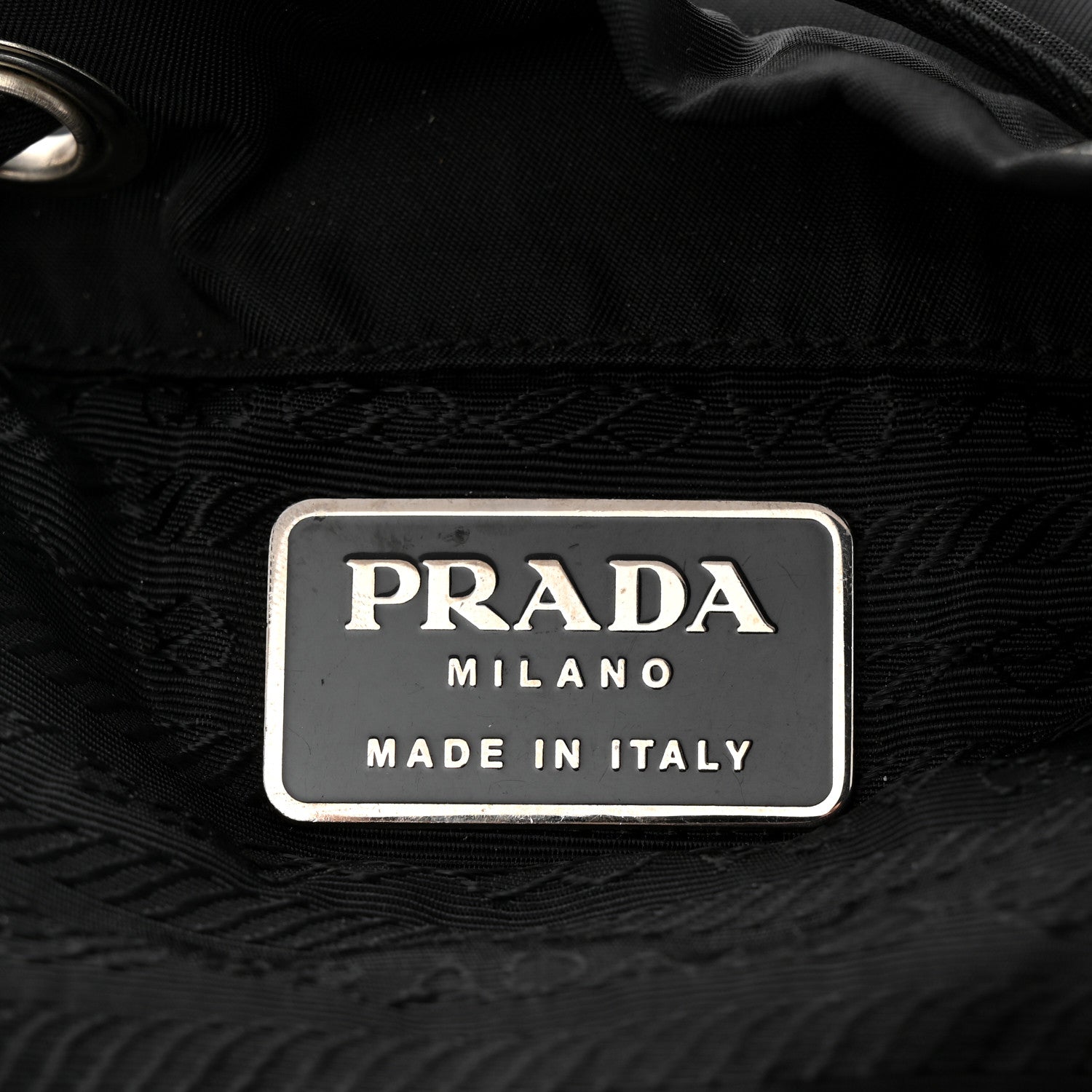 Prada Nylon Vela Mini Cinch Backpack Black 6 of 10