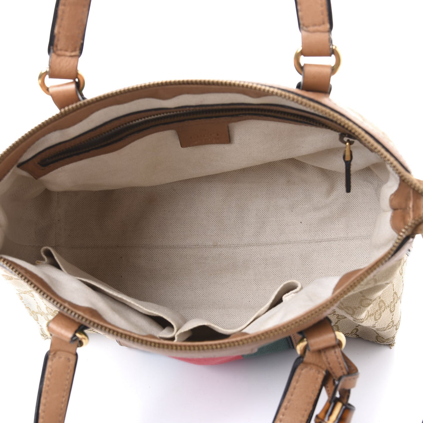 Monogram Web Rania Top Handle Bag Natural