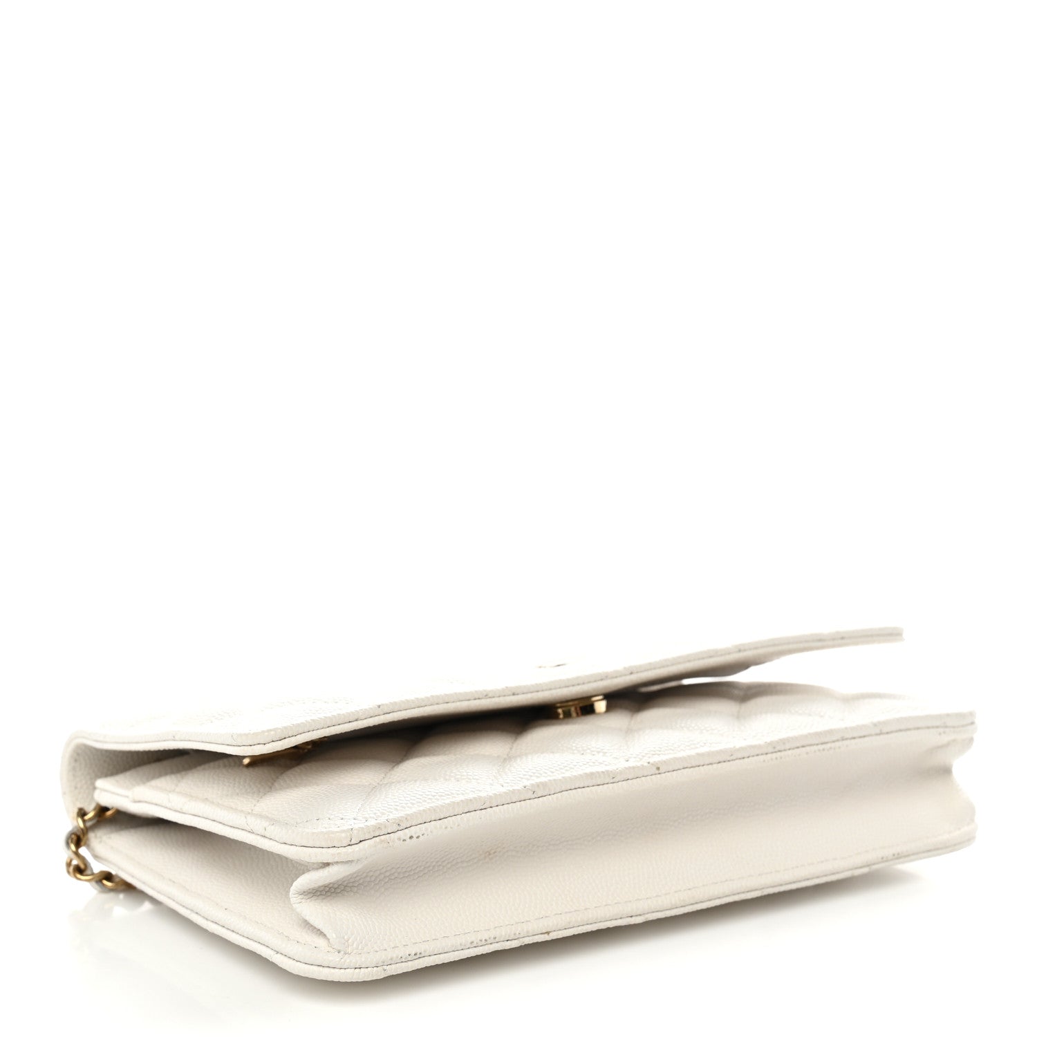 Chanel Caviar Quilted Wallet on Chain WOC White 4 of 11