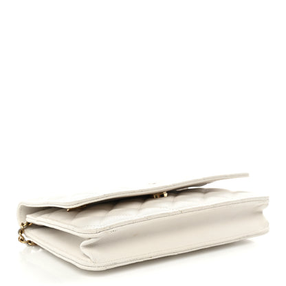 Chanel Caviar Quilted Wallet on Chain WOC White 4 of 11