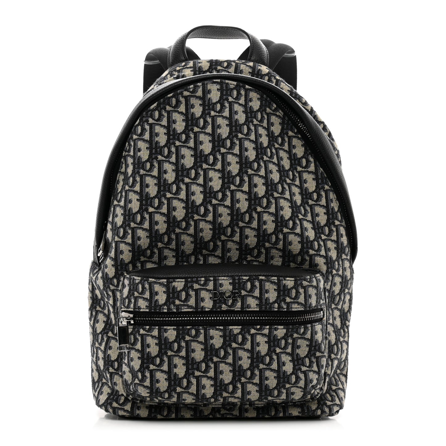 Oblique Calfskin Rider Kid's Backpack Beige Black