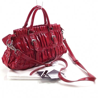 Prada Vernice Dressy Gaufre Red 3 of 11