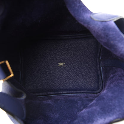 Hermes Taurillon Clemence Picotin Lock 18 PM Bleu Encre 5 of 8