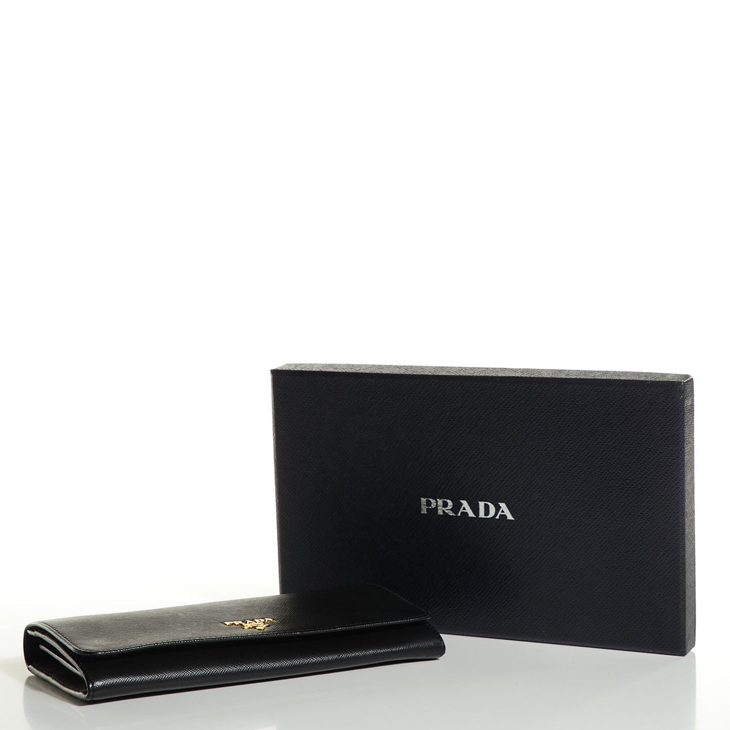 Saffiano Metal Oro Chain Wallet Nero Black