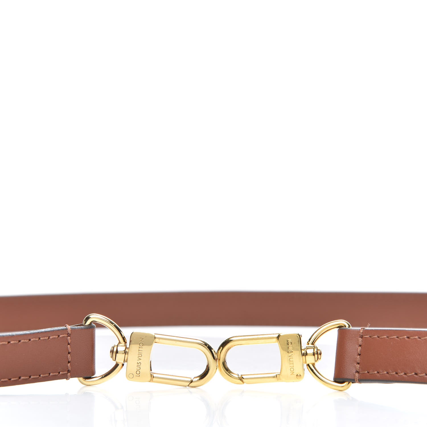 Louis Vuitton Calfskin V Tote BB Shoulder Strap Caramel 3 of 3