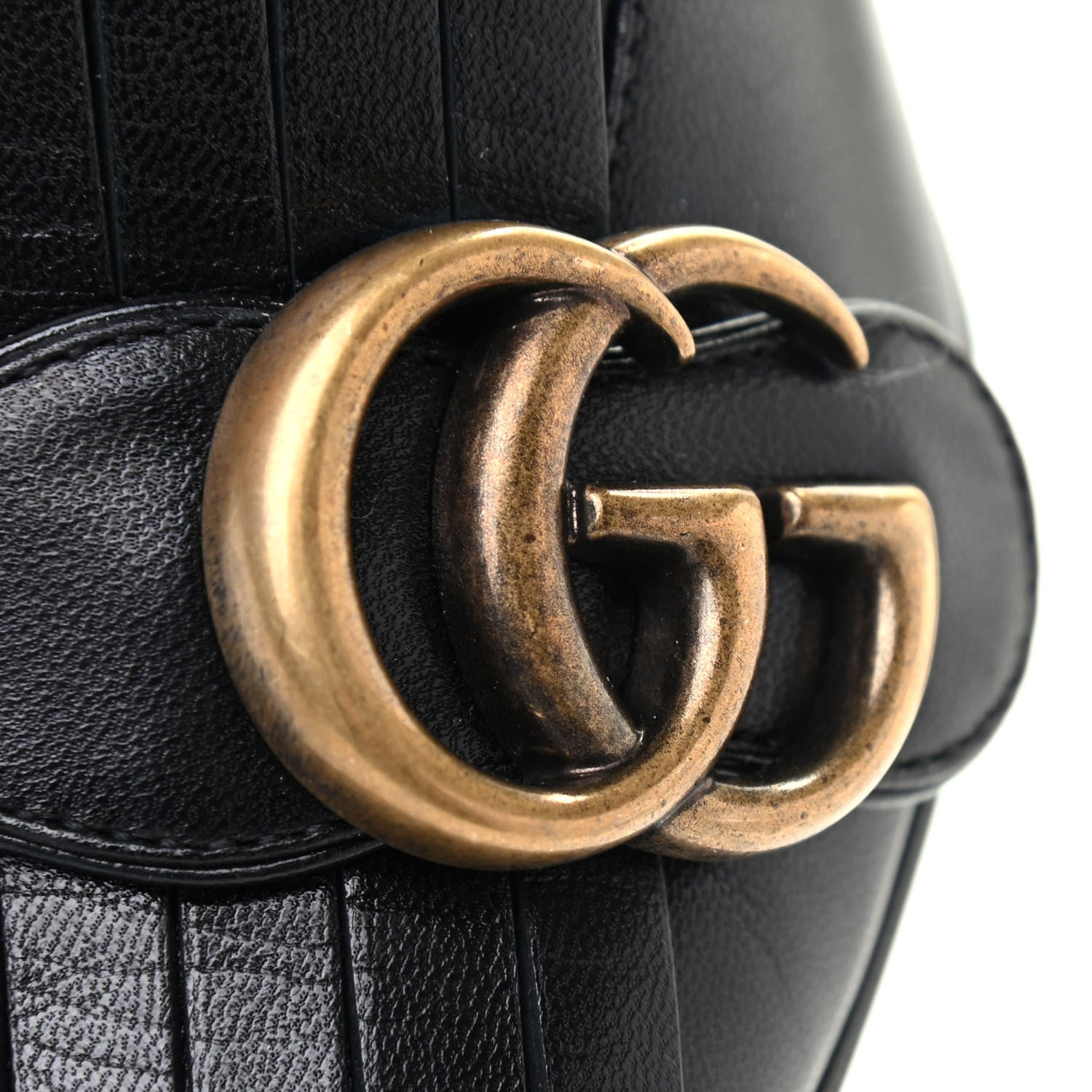 Gucci Malaga Kid GG Marmont Fringe 50mm Loafer Pumps 36 Black 11 of 11