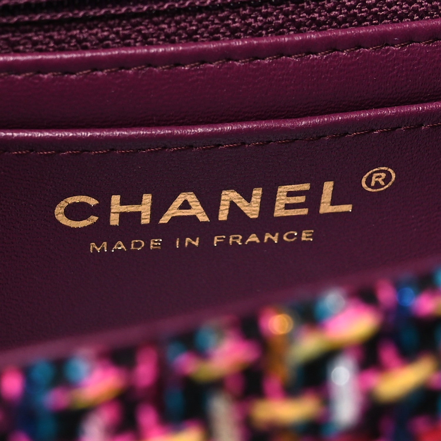 Chanel Tweed Quilted Mini Rectangular Flap Pink Multicolor 6 of 11
